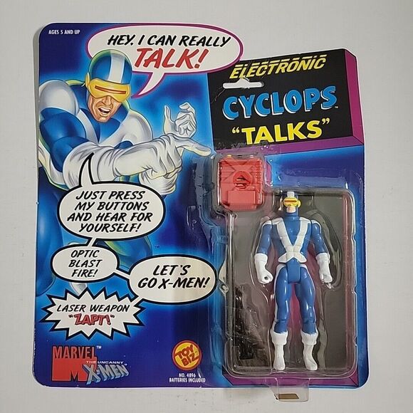 ToyBiz Marvel X-Men Electronic Cyclops Talks Vintage 1991 - MINT ON CARD - Picture 1 of 7
